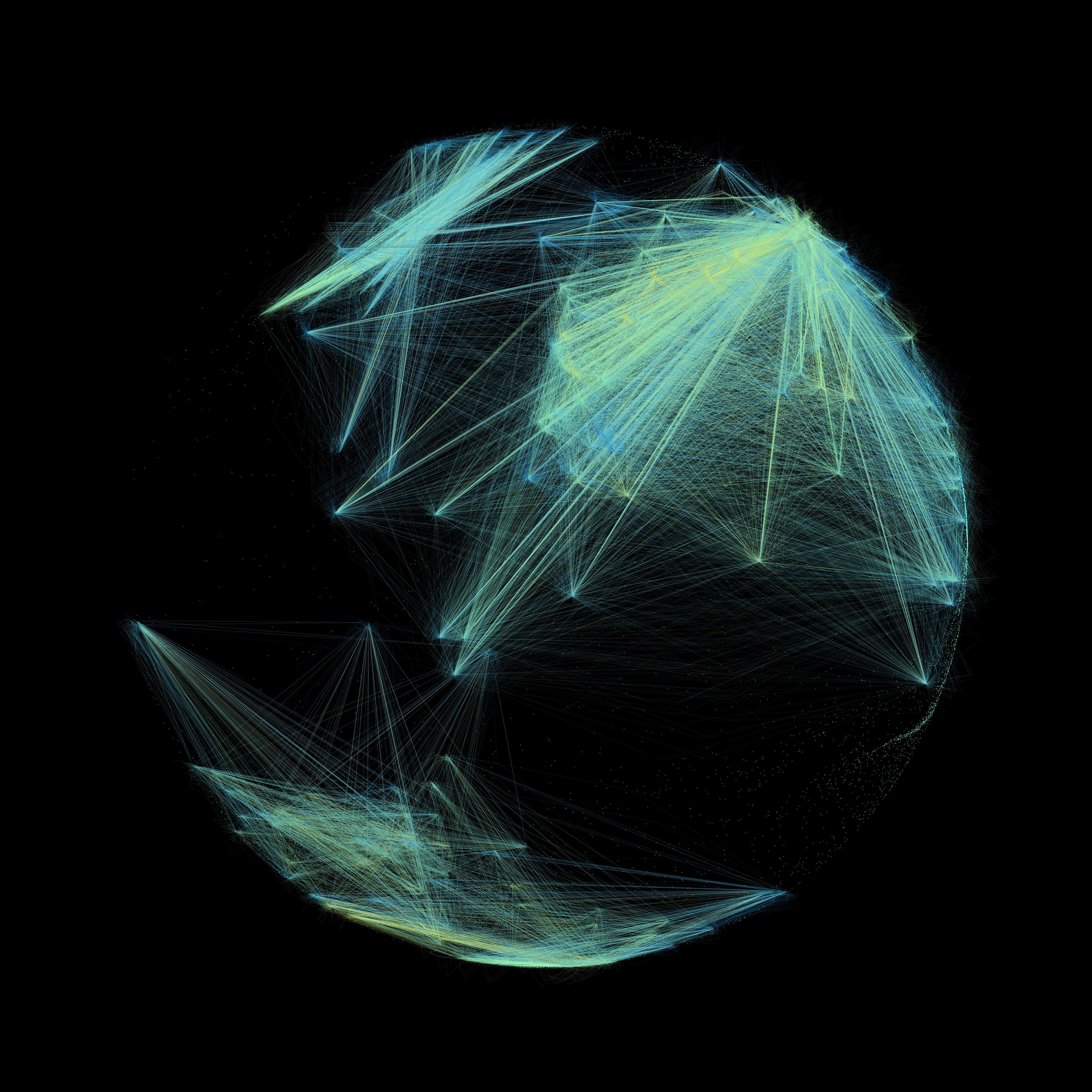 Global shipping network visualization